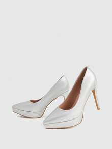 CUCCOO LuxiPop Women Pumps - Silver leather - View 2