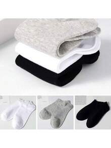 100 chiếc/30 chiếc tất dệt kim lót mềm mại, thoải mái, thấm hút mồ hôi, kháng khuẩn dành cho cả nam và nữ - Quà tặng Ngày của Mẹ, phù hợp cho cả nam và nữ, thấm hút mồ hôi, khử mùi, co giãn và mềm mại, màu trơn thời trang, phù hợp cho mùa xuân, hè, thu và đông, mặc thường ngày, đi làm và tập yoga. - Nhiều màu - Xem 7