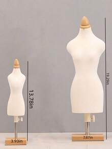 Un mini modèle DIY pour la conception de vêtements, adapté à l'utilisation dans la conception de mode, l'enseignement de l'épinglage sur les vêtements, etc. Le petit mannequin peut être utilisé pour concevoir des vêtements de poupée et des modèles de coupe tridimensionnelle mini BJD pour les filles. - Beige - Voir 6