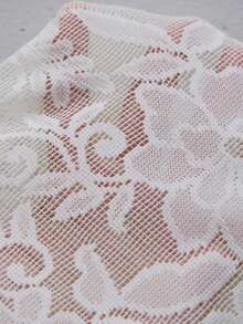 Lounesse 大码女式时尚休闲蕾丝长裤，通勤和外出皆宜 - 米色 - 查看 9