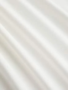 Sweetra 大码时尚白色露肩短袖印花拼接收腰长裙，春夏款 - 白色 - 查看 5