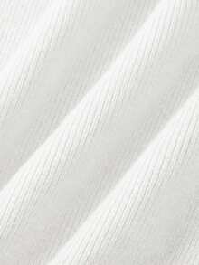 SHEIN MOD Women's Solid Color Fitted Off-Shoulder Long Sleeve Knit Top - White - View 5
