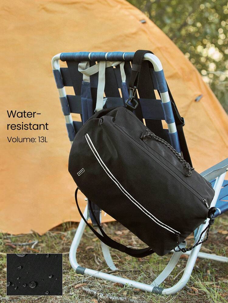 26L Maxi -Ready Water-Resistant Reflective Zipper Pocket Bottle Pouch Laptop Sleeve Detachable Strap Multi-Purpose Backpack  Outdoors Daily Active Wear Spring Summer