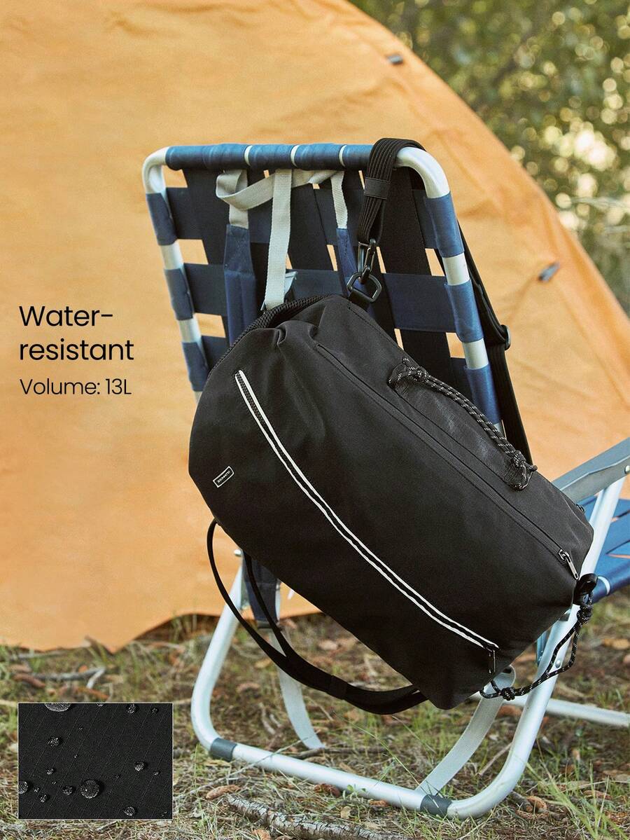 GLOWMODE 26升超大容量冬季防水反光拉链口袋水壶袋笔记本电脑隔层可拆卸肩带多功能背包，适合秋冬季户外日常活动穿着 - 黑色 - 查看 1