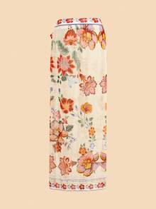 Travachic Women's Summer Vacation Beach Floral Print One-Piece Swimwear And Coverup Skirt Set - Multicolor - View 10