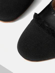 MOTF WOMEN'S COMFORTABLE SLIP-ON CHUNKY HEEL LOAFERS, VERSATILE FOR DAILY COMMUTE VALENTINE'S DAY - Black - View 5