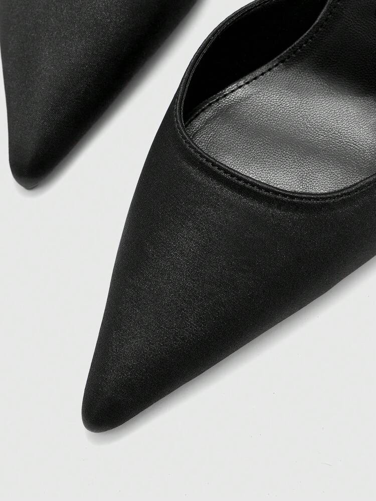 CUCCOO BIZCHIC Women Shoes Spring Summer Comfortable Versatile Pointed Coarse Heel Solid Color 7.5cm Women's High Heel Shoes Daily Commuter Dating Party