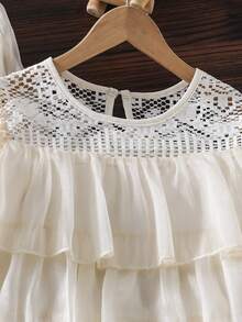 Bộ áo và quần xếp tầng dễ thương cho bé gái tuổi teen - Màu be - Xem 7