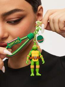 TEENAGE MUTANT NINJA TURTLES | SHEIN Three-Dimensional Creative Bag Pendant, Keychain, Gift - Green - View 2