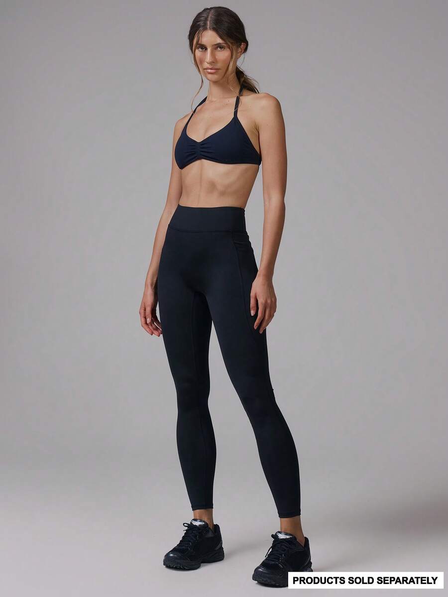 Musera Sport 网眼腰带塑形紧身裤 运动健身 健身房普拉提 日常休闲 - 黑色 - 查看 1