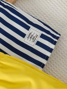 SHEIN Playful Pals Bộ 3 quần short cho bé trai, màu vàng, xanh dương và trắng kẻ sọc, in hình cây dừa, thích hợp mặc hàng ngày và đi chơi mùa hè, bộ quần short thiết yếu cho trẻ sơ sinh. - Nhiều màu - Xem 5