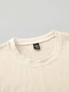 Manfinity Homme Men's Contrast Color Minimalist Print Round Neck Short Sleeve T-Shirt - Multicolor - View 4
