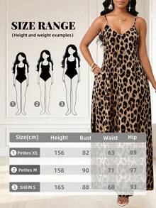 SHEIN Lady Petite 豹纹印花女士长款连衣裙 女士波西米亚风露背连衣裙 女士宽松长款连衣裙 女士连衣裙 宽松无肩带生日/活动连衣裙/节日连衣裙 度假装扮 女士波西米亚风/波西米亚风/波西米亚风女装 吊带上衣 非洲女装 女士连衣裙 夏季热带风情连衣裙 女士新品 女士连衣裙 沙滩连衣裙 复活节连衣裙/复活节女装/复活节套装 女士夏季连衣裙 - 彩色 - 查看 5