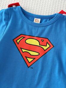 SUPERMAN X Cozy Pixies 6件套男婴图案圆领短袖套头衫和披肩 - 彩色 - 查看 6