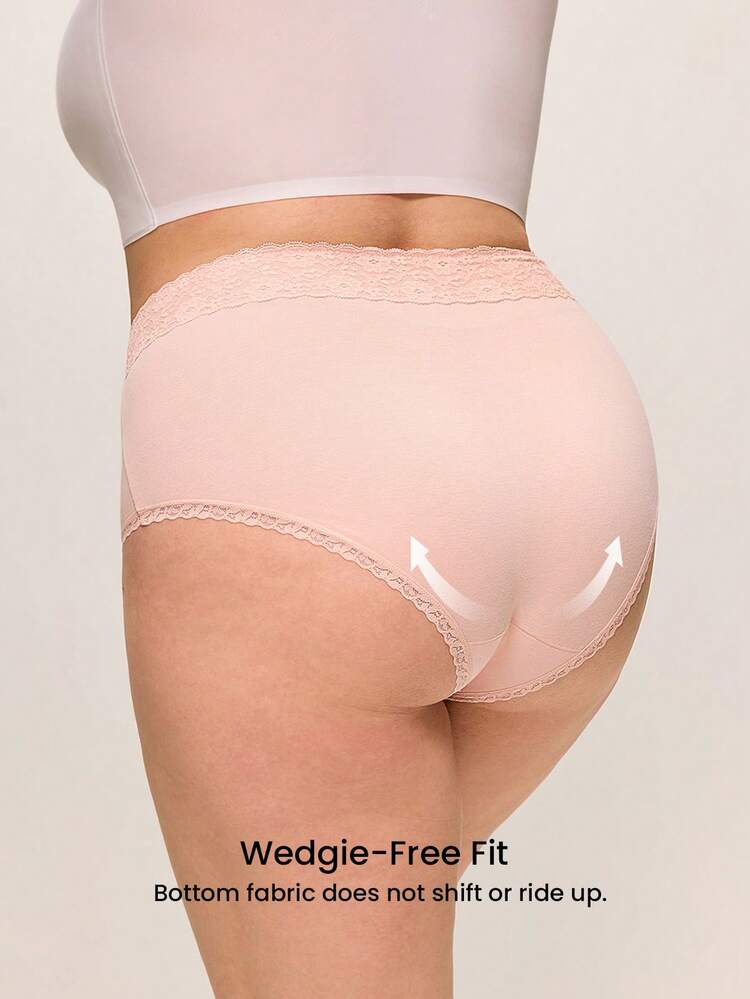 Plus 2-Pack High-Rise Cotton Briefs Panty Set
