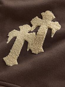 AXEPEAK Men's Casual Cross Embroidered Shorts, Summer - Multicolor - View 2