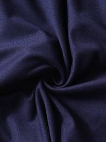 SHEIN 2件套女童碎花印花T恤和高腰纹理阔腿裤套装 - 藏蓝色 - 查看 8