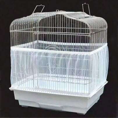 1pc Birdcage Cover Mesh Cloth, Dustproof Net Cover For Small, Medium, Large Cages, Perfect For Parrot And Canary Cages
