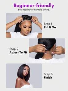 Tóc giả Wear & Go 7x5 Light Yaki Bob không keo, đóng bằng ren, tóc thật, 12 inch, ren trong suốt, dành cho nữ, tóc giả màu đen tự nhiên, có ren cắt sẵn, đường chân tóc được nhổ sẵn, tóc giả bằng tóc thật thô chưa qua xử lý - SNatural - Xem 10