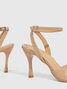 CUCCOO SZL Women Heeled Sandals Spring Shoes - Apricot - View 5