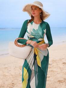 Swim Mulvari Shayni 夏季沙滩女士连体泳衣套装阿拉伯服装 - 彩色 - 查看 5