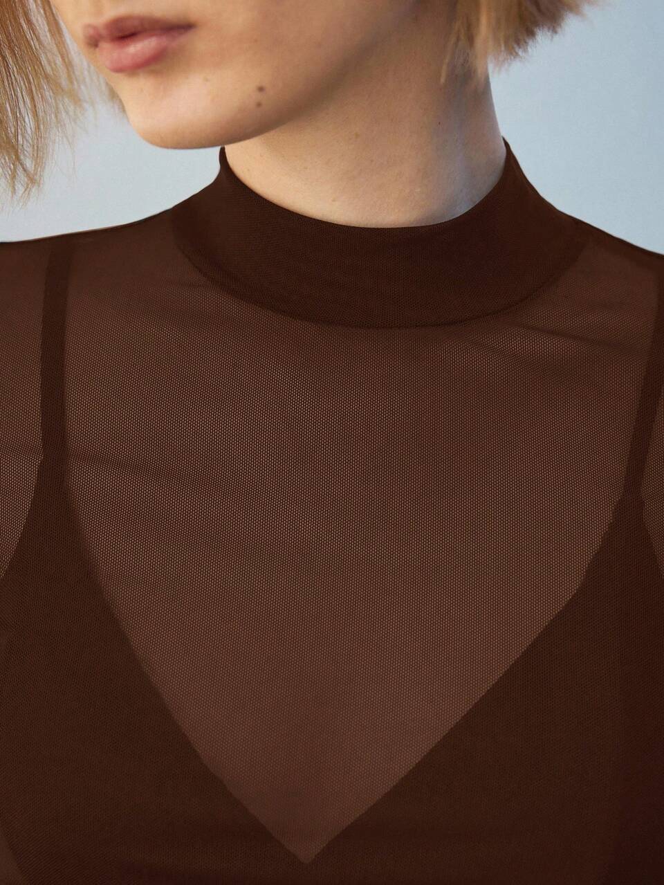 SHEIN Maija Women's Fashionable Sheer Mesh Top St Patrick's Day Party Beach Summer Holiday Each Vacation For Women Graduation Casual
