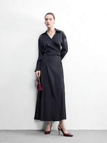 CUCCOO BIZCHIC 女士春夏金属扣尖头缝线高跟鞋，9厘米亮面漆皮纯色高跟鞋，适合通勤、约会、日常聚会等场合。 - 酒紅漆皮 - 查看 9