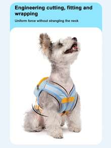 PETSIN 1pc Pet Dog Backpack With Towing Rope For Outdoor Walking, Portable Storage Chest Strap For Small And Medium-Sized Dog Backpacks, Breathable Chest Strap For Towing Dogs, Outdoor Portable Storage Rope - Multicolor - View 6