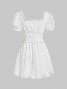 Sweetness Đầm ngắn cổ yếm đính đá lấp lánh quyến rũ dành cho nữ giới. - trắng - Xem 2