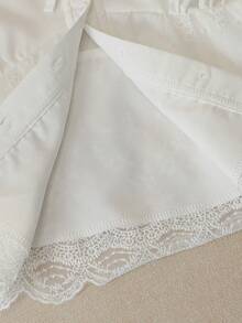 Camisa casual y versátil para uso diario con decoración de lazo para niña preadolescente - Blanco - Ver 6