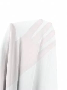 Swim Lushoire 女士纯色七分袖防晒沙滩度假和服罩衫 - 白色 - 查看 5