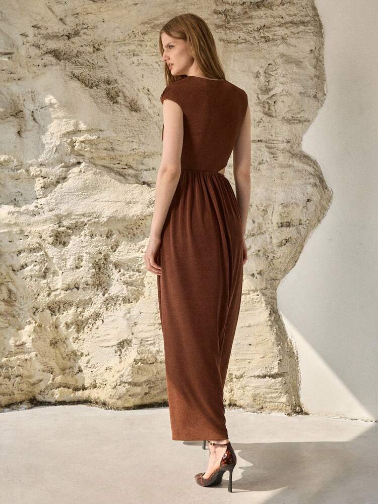 RUCHED CUT OUT DRESS