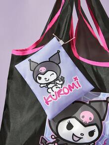 HELLO KITTY AND FRIENDS | SHEIN 1个可爱卡通人物印花可折叠购物袋/手提袋，配有带珠链的小收纳袋，可挂在包上，轻便易携，适合购物、通勤、外出等场合。 - 混色 - 查看 7