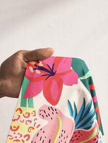 Truni 大码女式优雅刺绣拼接宽松阔腿裤，适合度假、下午茶、海滩游轮、城市公路旅行、波西米亚风度假、音乐节、海滩装扮、复活节、优雅度假服、演唱会服装、热带度假服、波西米亚风服装，春夏秋季皆宜。 - 彩色 - 查看 11