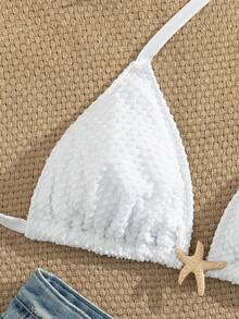 Swim Mod Bộ đồ bơi liền thân nữ mùa xuân/hè 2026 mới, kiểu cổ yếm, lưng hở, chất liệu vải chấm bi trắng, họa tiết sao biển, cỡ lớn, thích hợp cho mùa hè, đi biển và nghỉ mát. - trắng - Xem 6