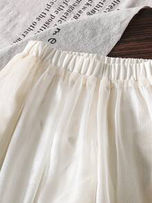 Bộ áo và quần xếp tầng dễ thương cho bé gái tuổi teen - Màu be - Xem 6