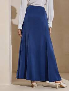 Graceveil Jupe accessoire métallique bleu marine élégante - bleu indigo - Voir 2