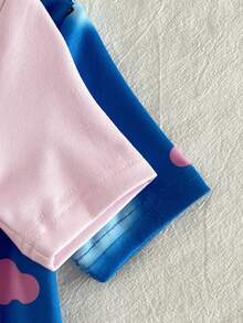 4 st/2 set stickade, stretchiga, mjuka och åtsittande pyjamasar som lyser i mörkret för unga flickor, bästa presenten - Multifärgad - Visa 5