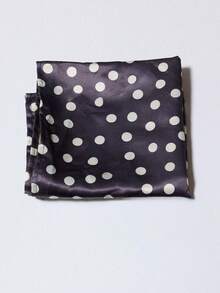 MUSERA 1 Piece Fashionable Retro Polka Dot Matte Satin Daily Travel With Women's Square Towel - Multicolor - View 4