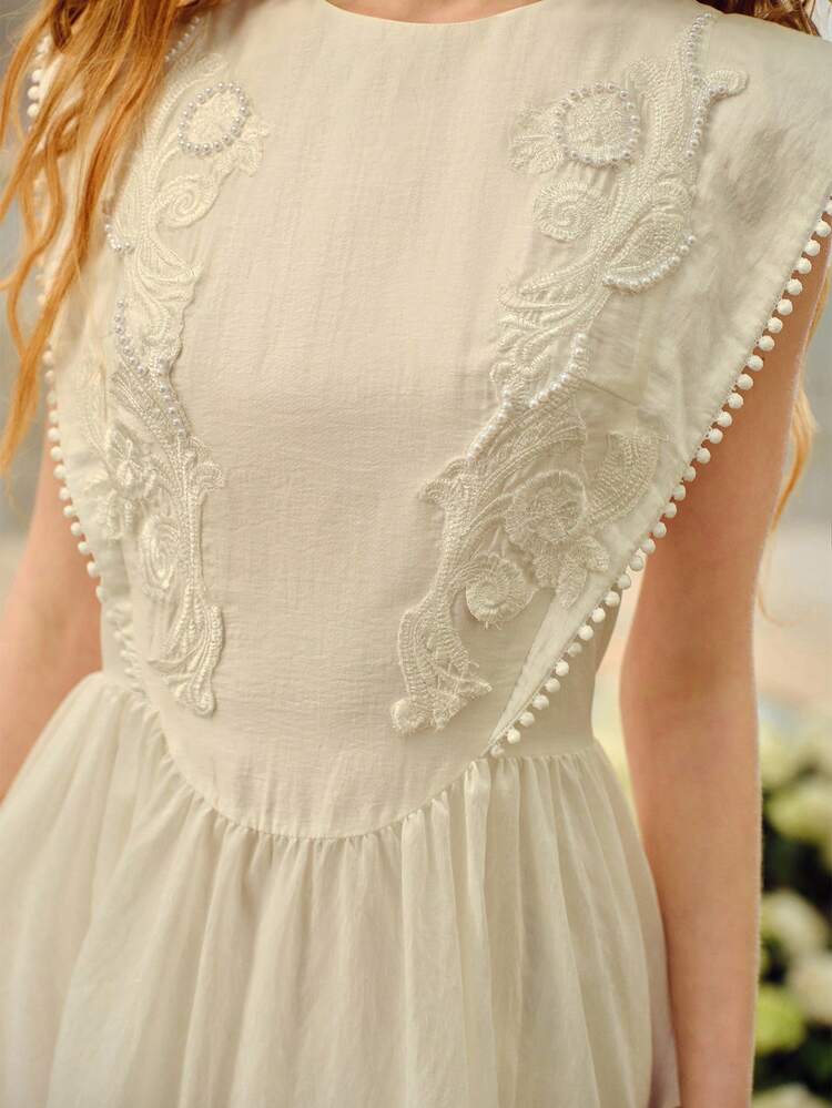 WOMEN'S HEAVY LINEN CINCHED WAIST FLARED DRESS, SPRING/SUMMER