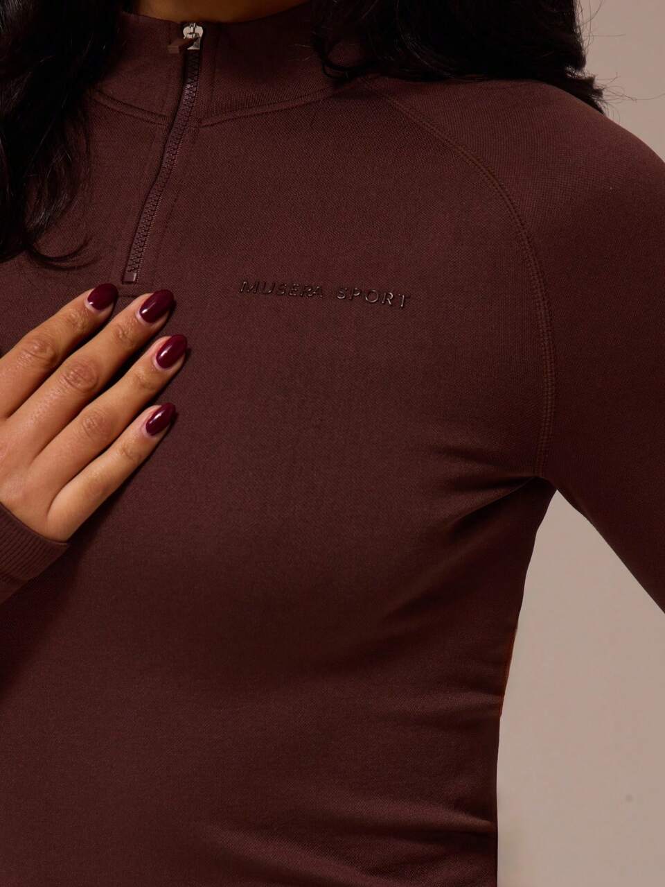 Parte superior activa con cremallera de manga larga para hacer deporte, entrenamiento, gimnasio, pilates, fitness y uso casual diario