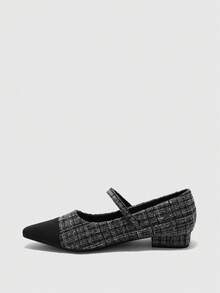 CUCCOO BIZCHIC Women's Stylish And Comfortable Mary Jane Shoes - grey grid - View 10