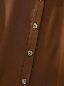 Franclia Women's Summer Front Button Short Sleeve Top And Seam Front Pants Elegant 2 Pieces Set - Multicolor - View 6