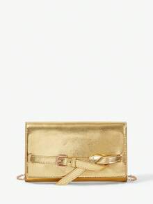 SHECARRY Bolso de mano de mujer elegante y versátil, adecuado para el uso diario, viajes, compras y paseos - Dorado - Ver 2