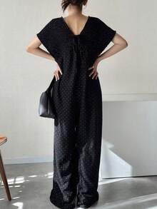 FRIFUL Women's Solid Color Loose Casual Sleeveless Jumpsuit, Versatile For Spring And Summer Jumpsuits For Women Lounge Sets For Women - Black - View 8