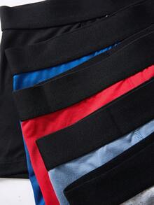SHEIN Tween Boy Comfortable Breathable Soft Contrast Color Boxer Briefs - Multicolor - View 5