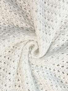 GlowEve 简约时尚圆领无袖流苏修身A字针织连衣裙，通勤风格，女士春夏款 - 白色 - 查看 5