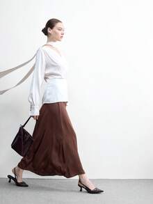 CUCCOO BIZCHIC 女士尖头细高跟鞋，棕色，多带后跟设计，优雅时尚，通勤必备，后系带款式，适合日常穿着、工作和购物等各种场合。 - 咖色 - 查看 10