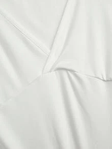 Sweetra Áo thun ngắn tay cổ chữ V màu trơn gợi cảm dành cho nữ - trắng - Xem 7