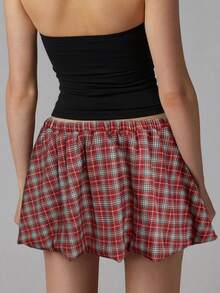 Rina Fox Women's Casual Plaid Ruffle Hem Mini Skirt, Summer - Multicolor - View 2